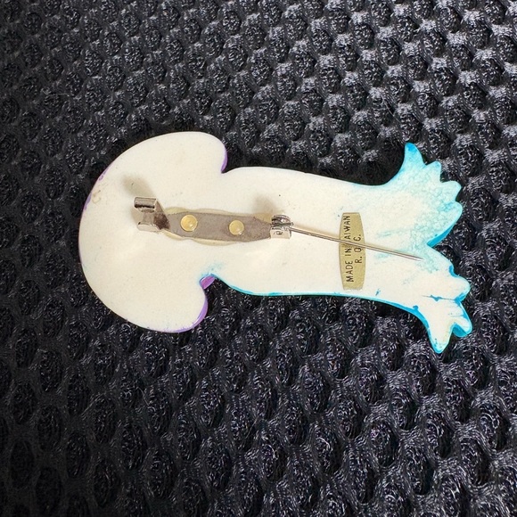 Vintage Purple & Blue Jellyfish Brooch Pin Unisex - Picture 3 of 5